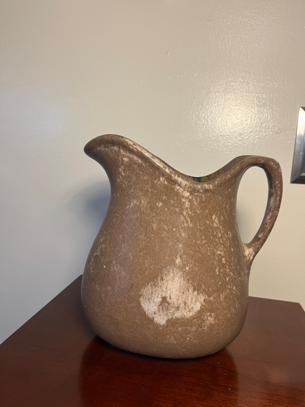 Signed McCarty pottery Nutmeg Ceramic Pitcher - Earthen Home Accent - Picture 3 of 8